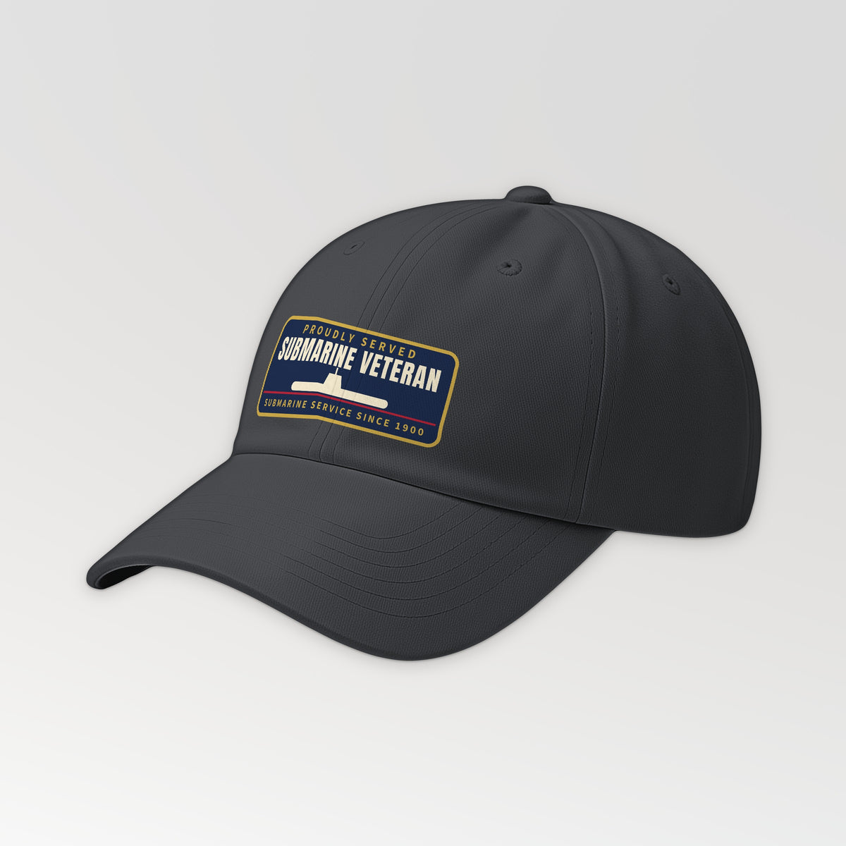 Proudly Served Submarine Veteran Patch Dad Hat in Dark Grey