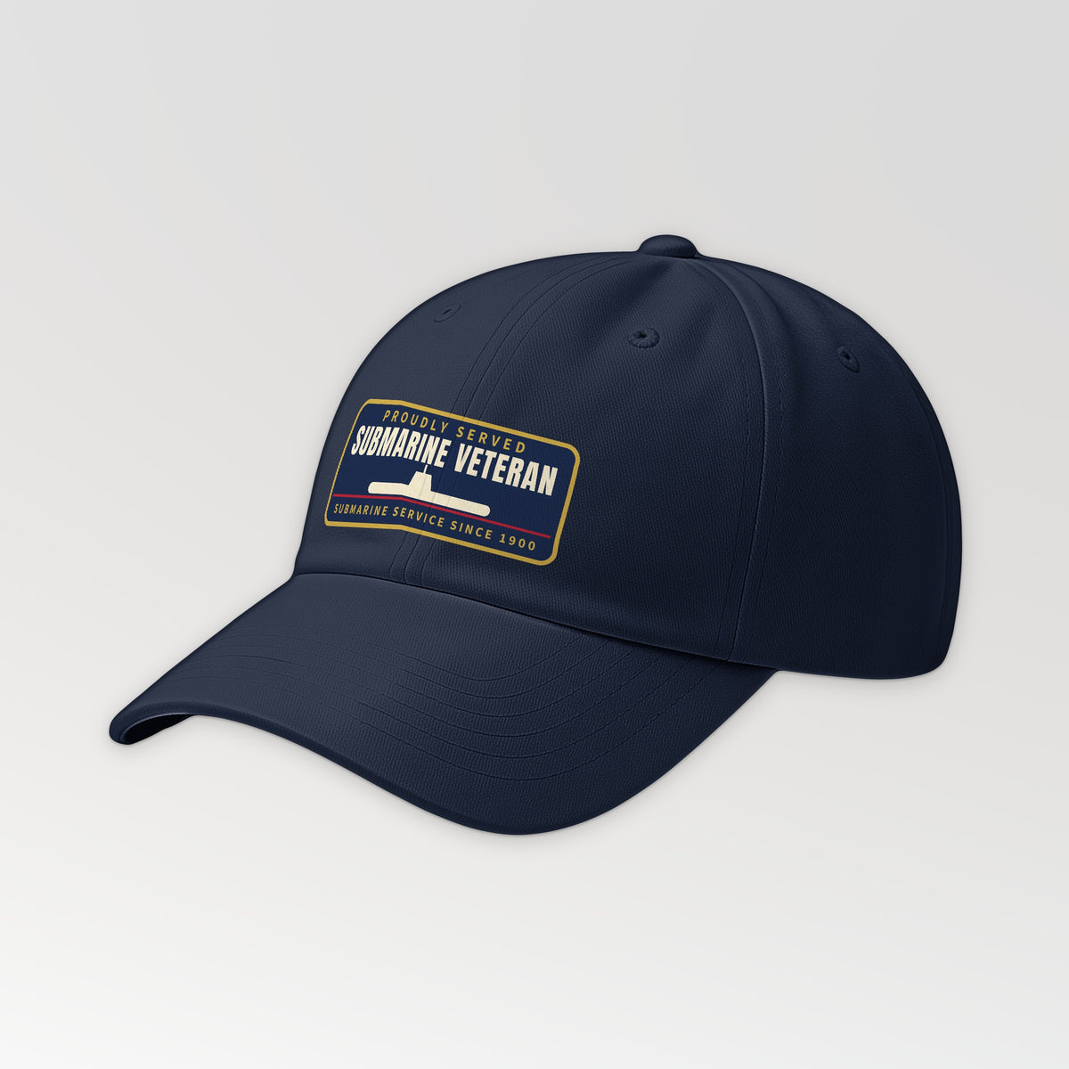 Proudly Served Submarine Veteran Patch Dad Hat in Navy