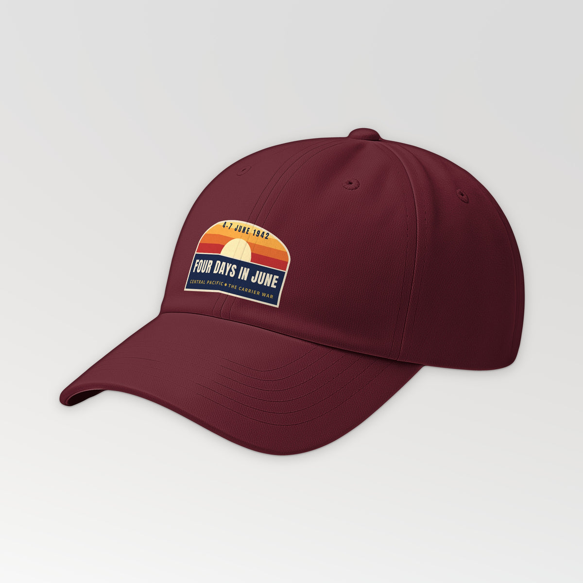 Four Days in June Sunset Dad Hat in Cranberry