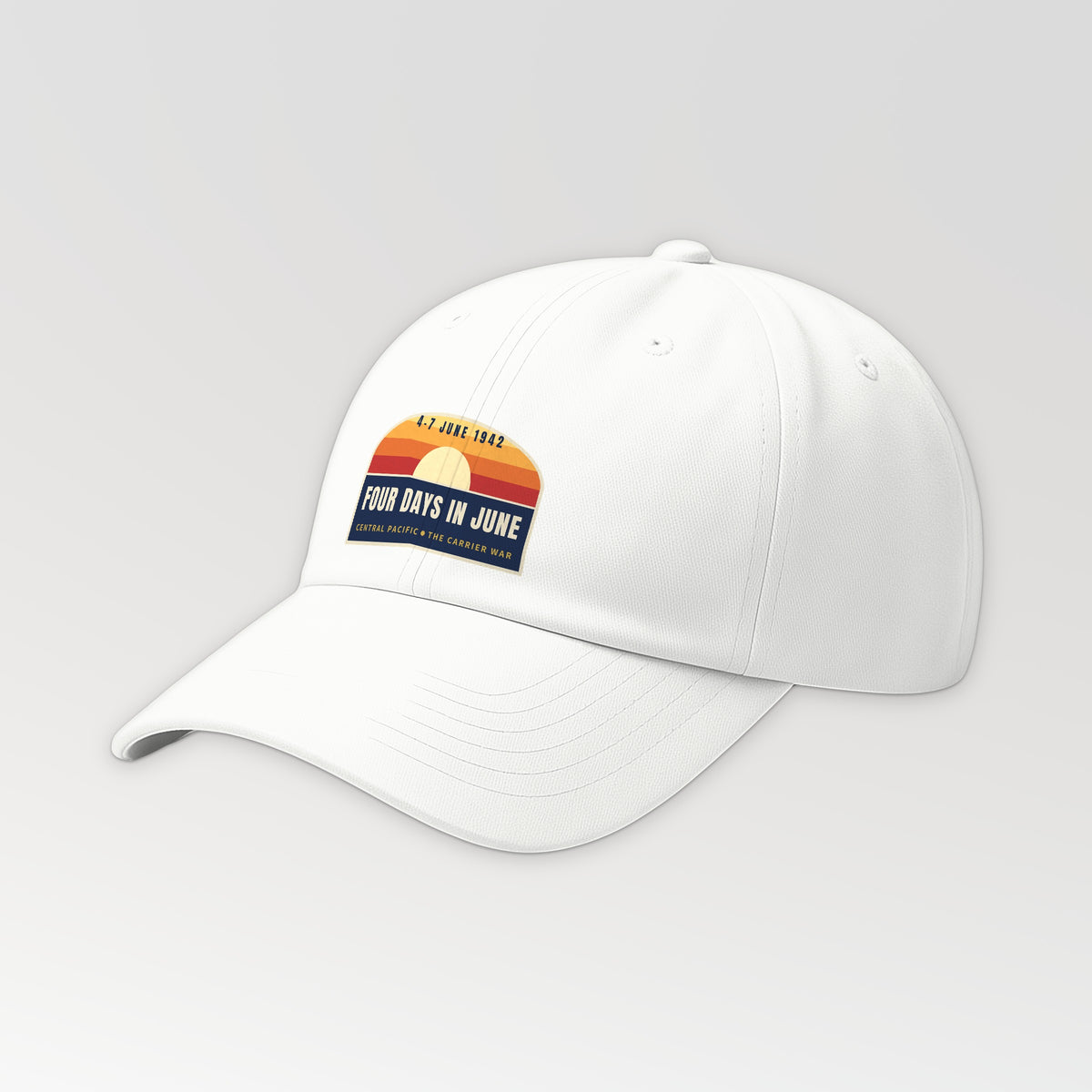 Four Days in June Sunset Dad Hat in White