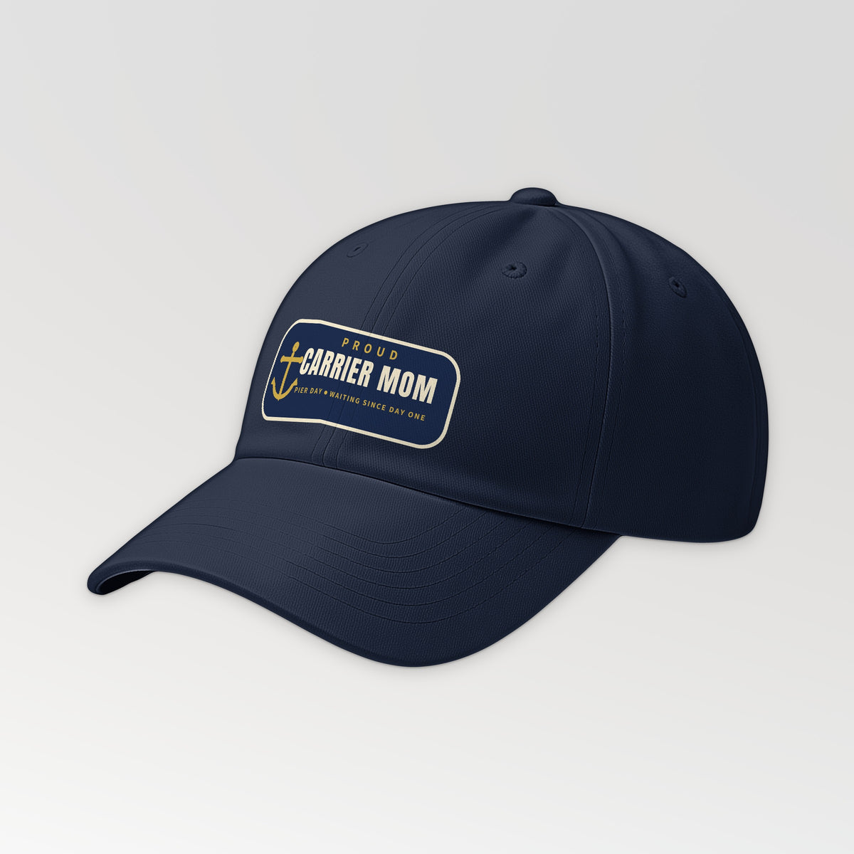 Pier Day Proud Carrier Mom Dad Hat in Navy