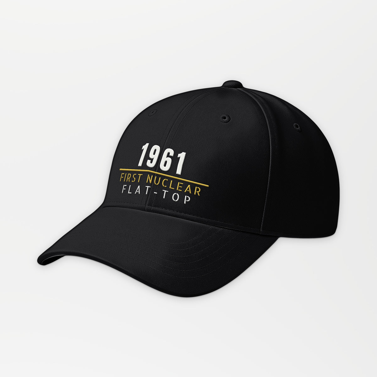 First Nuclear Flat-Top 1961 Embroidered Cap in Black