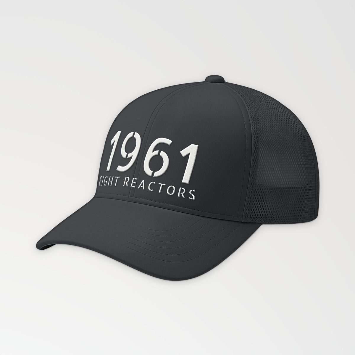 First Nuclear Flat-Top Trucker Cap in Dark Heather Gray