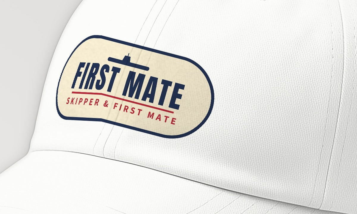 Skipper and First Mate First Mate Dad Hat, front detail