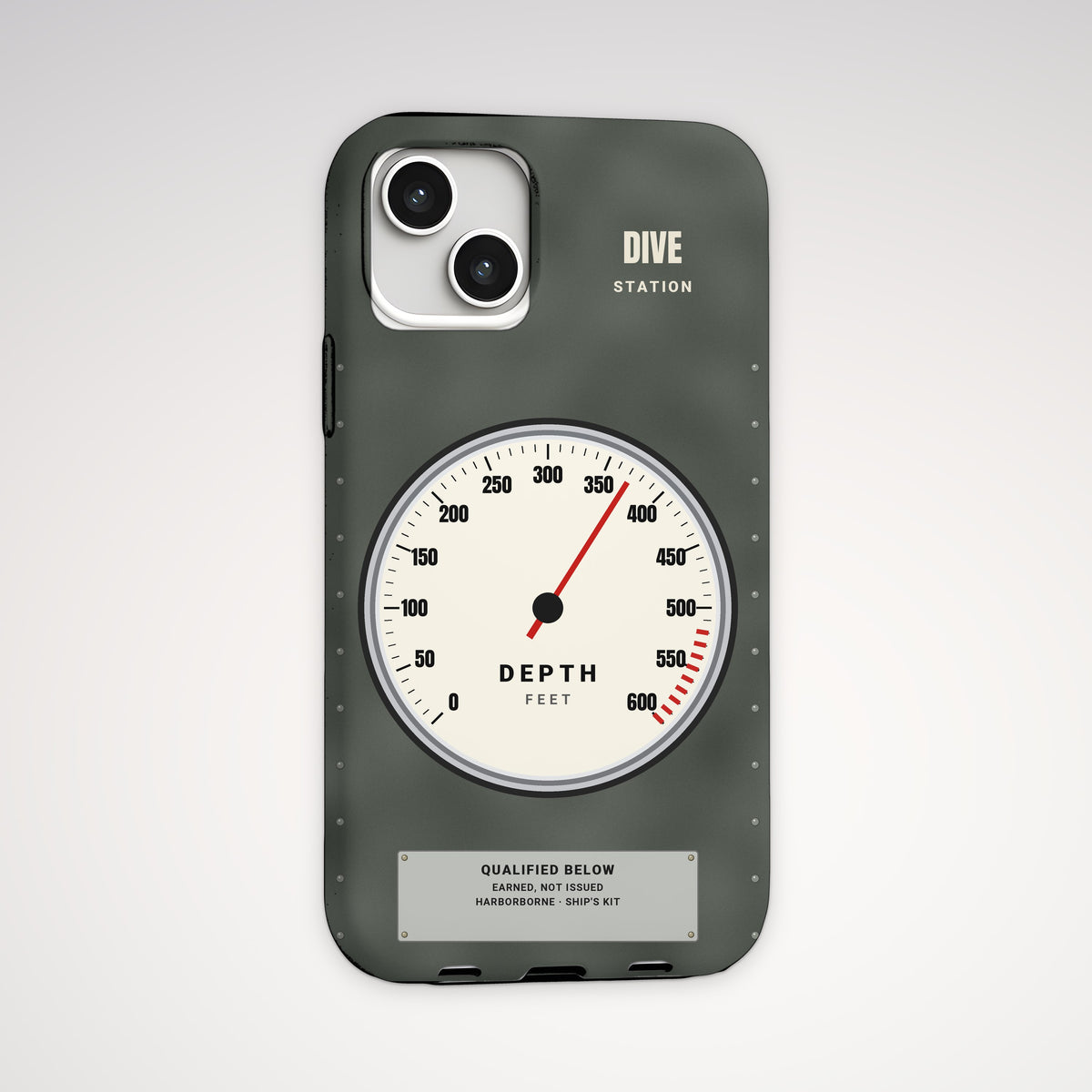 Depth Gauge Tough Phone Case – iPhone, back view