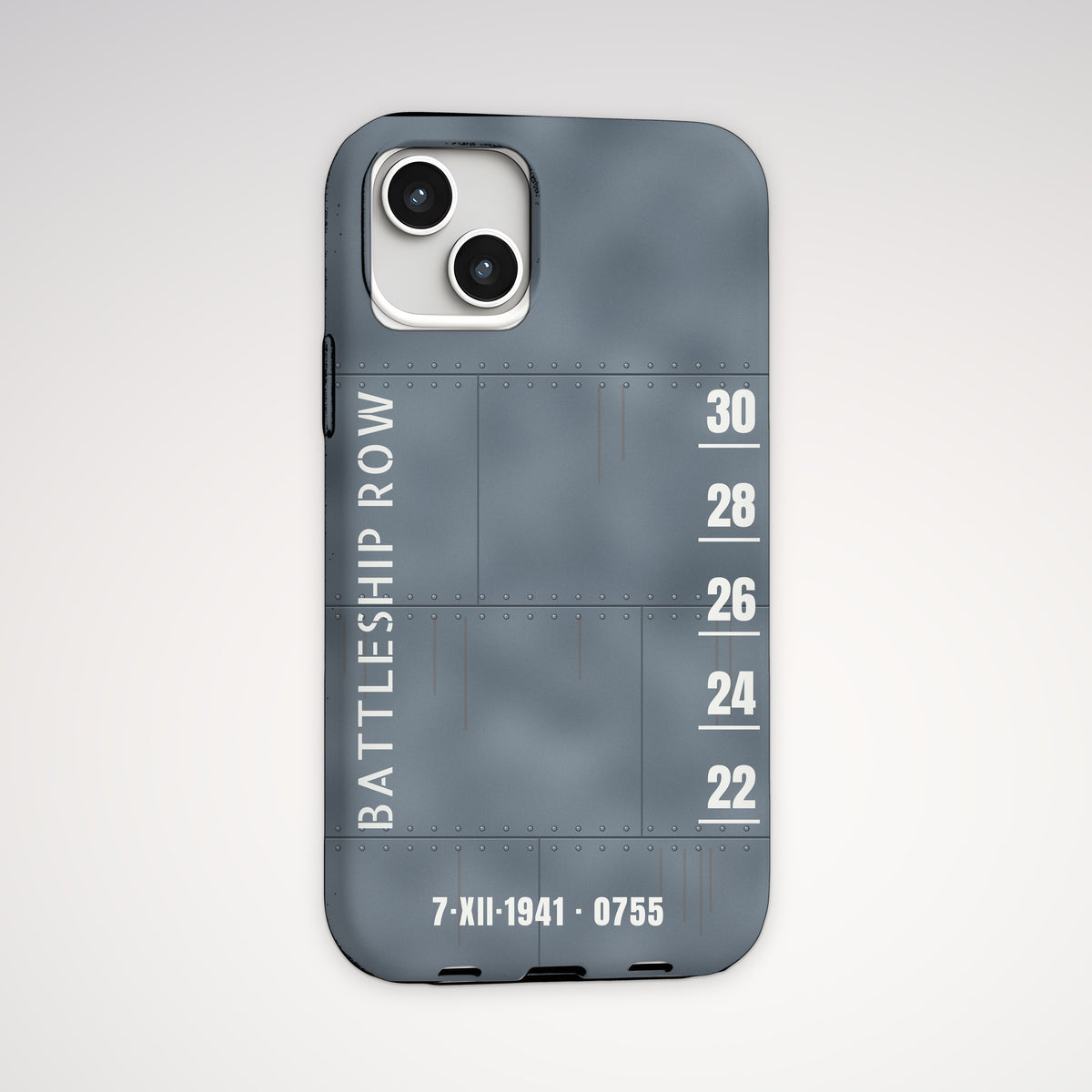 Battleship Row Hull Plate Tough Phone Case – iPhone, back view