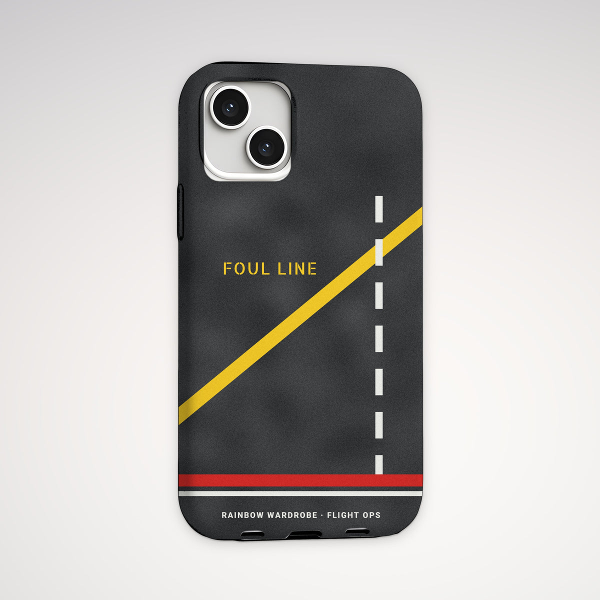 Flight Deck Foul Line Tough Phone Case – iPhone, back view