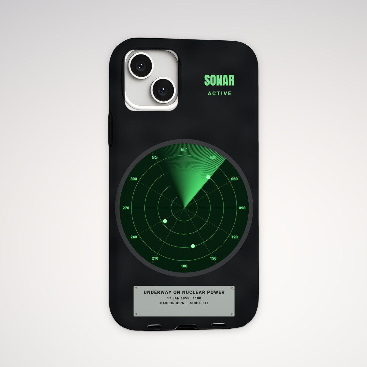 Sonar Scope Tough Phone Case – iPhone, back view