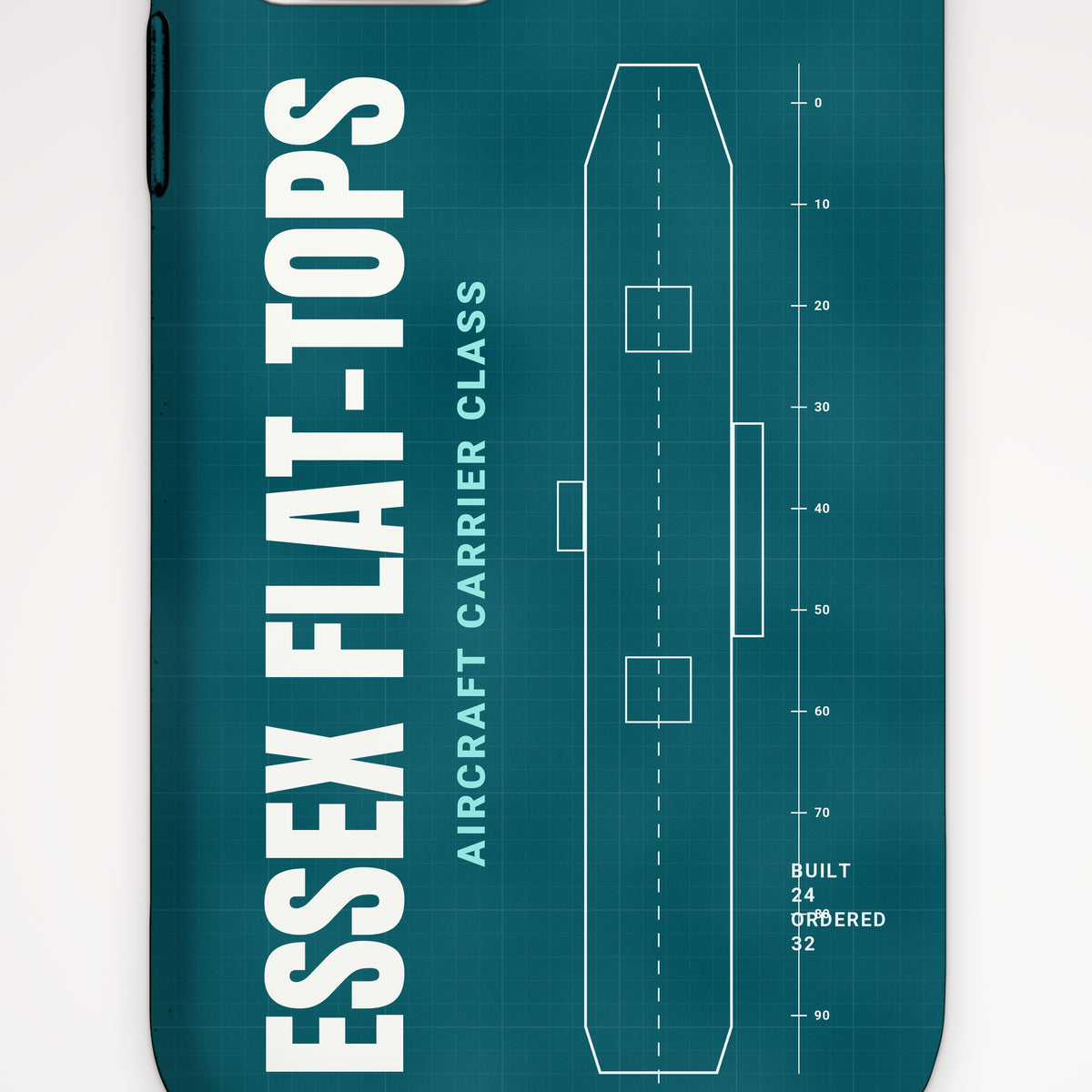 Essex Flat-Tops Blueprint Tough Phone Case – iPhone, print detail