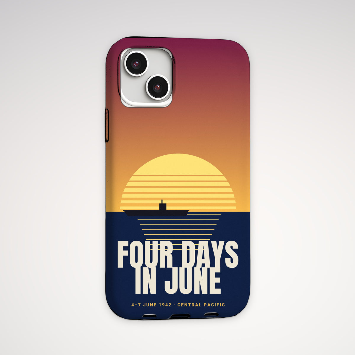 Four Days in June Sunset Tough Phone Case – iPhone, back view