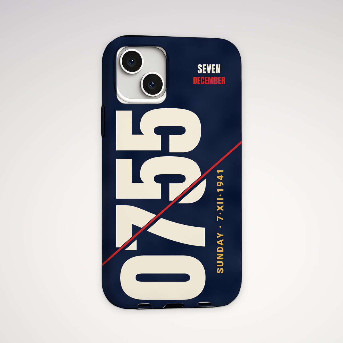 0755 Sliced Tough Phone Case – iPhone, back view