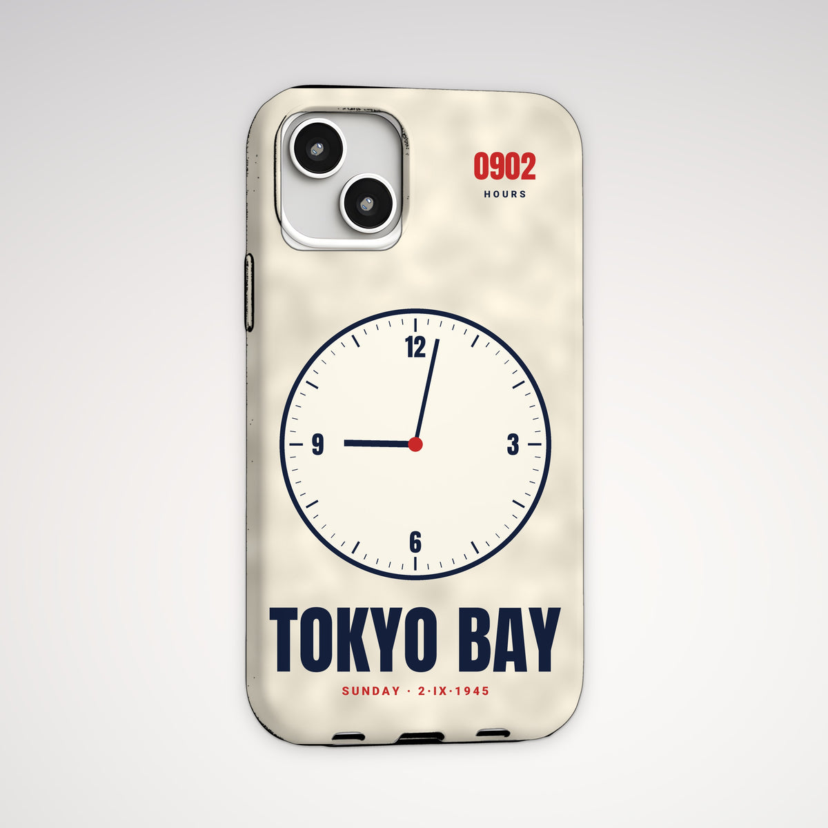 Tokyo Bay 0902 Clock Tough Phone Case – iPhone, back view