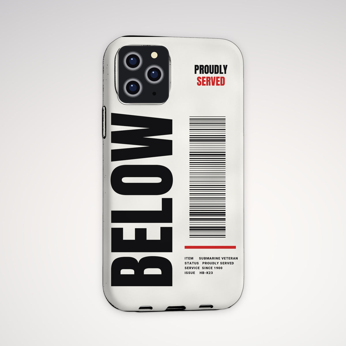 Submarine Veteran Tag Tough Phone Case – iPhone, shown on a Pro model