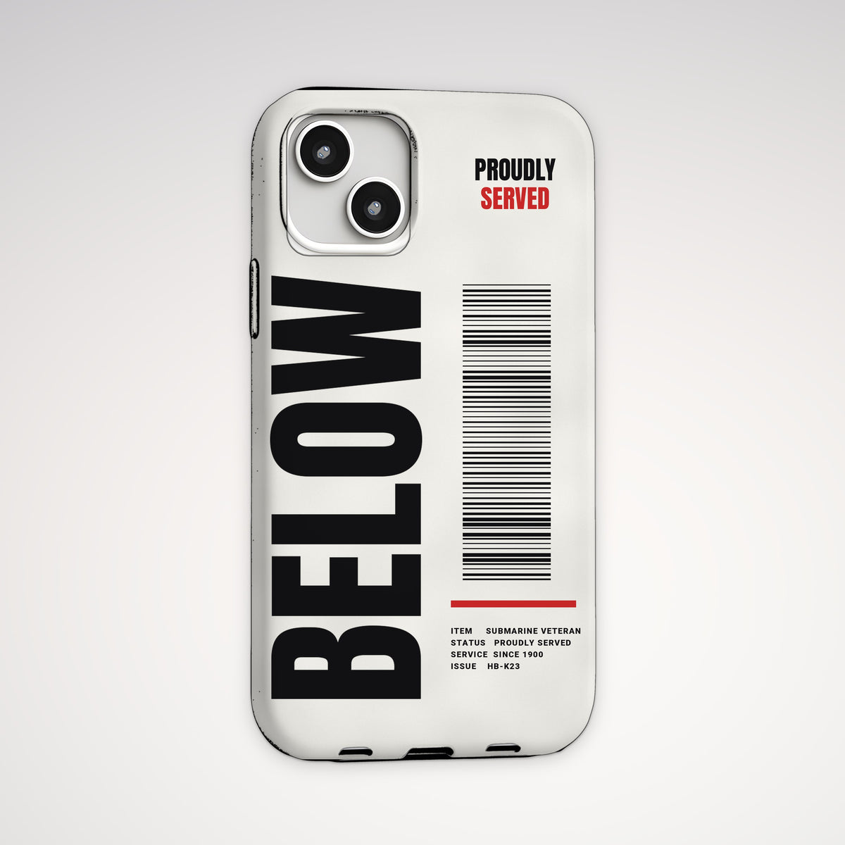 Submarine Veteran Tag Tough Phone Case – iPhone, back view