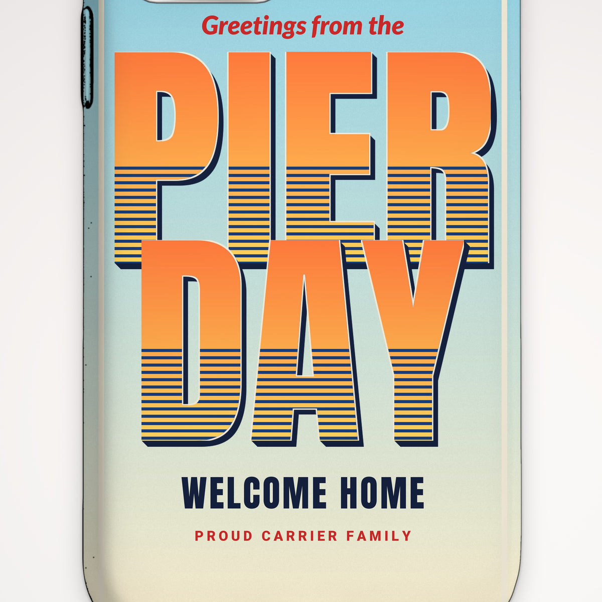 Pier Day Postcard Tough Phone Case – iPhone, print detail