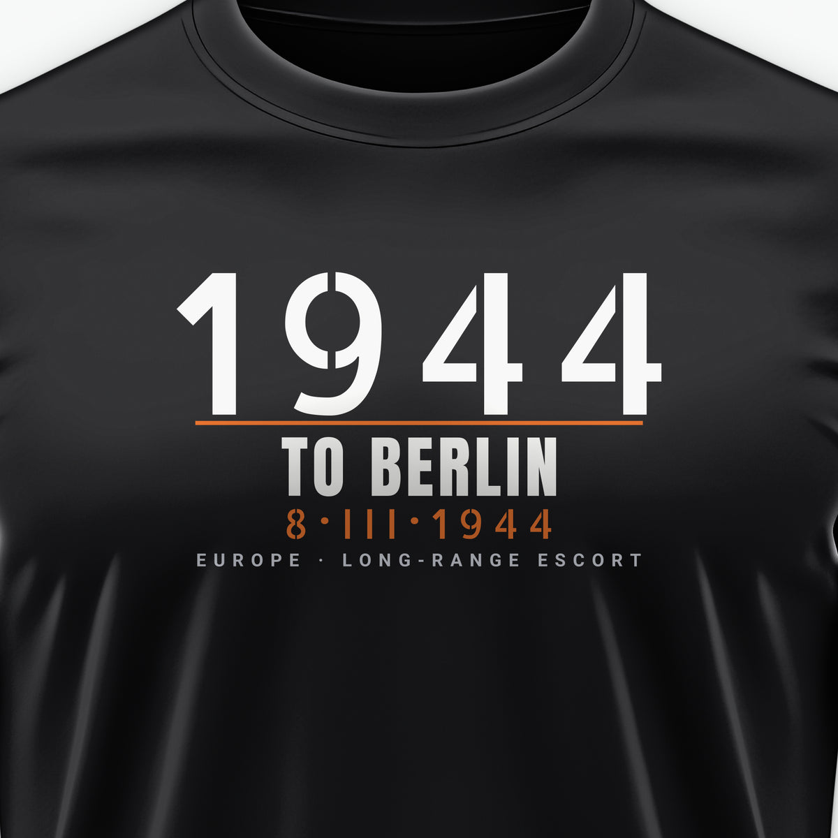 To Berlin 1944 Long-Range Escort Tee, front print detail