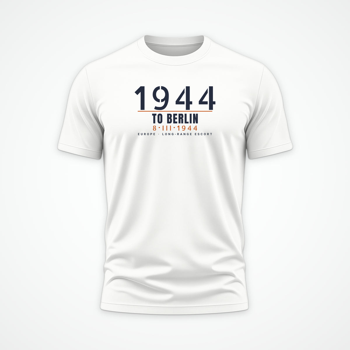 To Berlin 1944 Long-Range Escort Tee in White