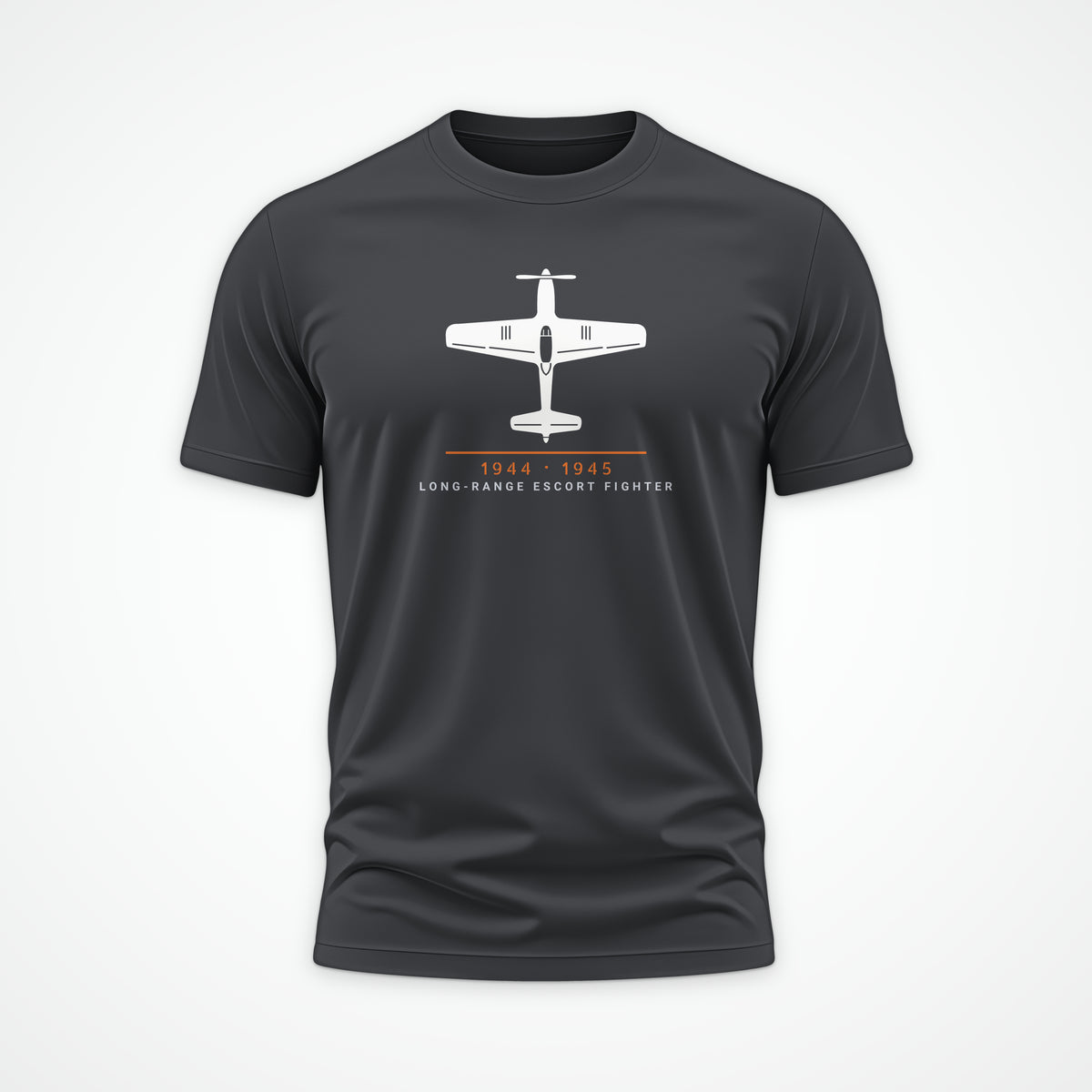 Long-Range Escort Fighter 1944–45 Tee in Charcoal