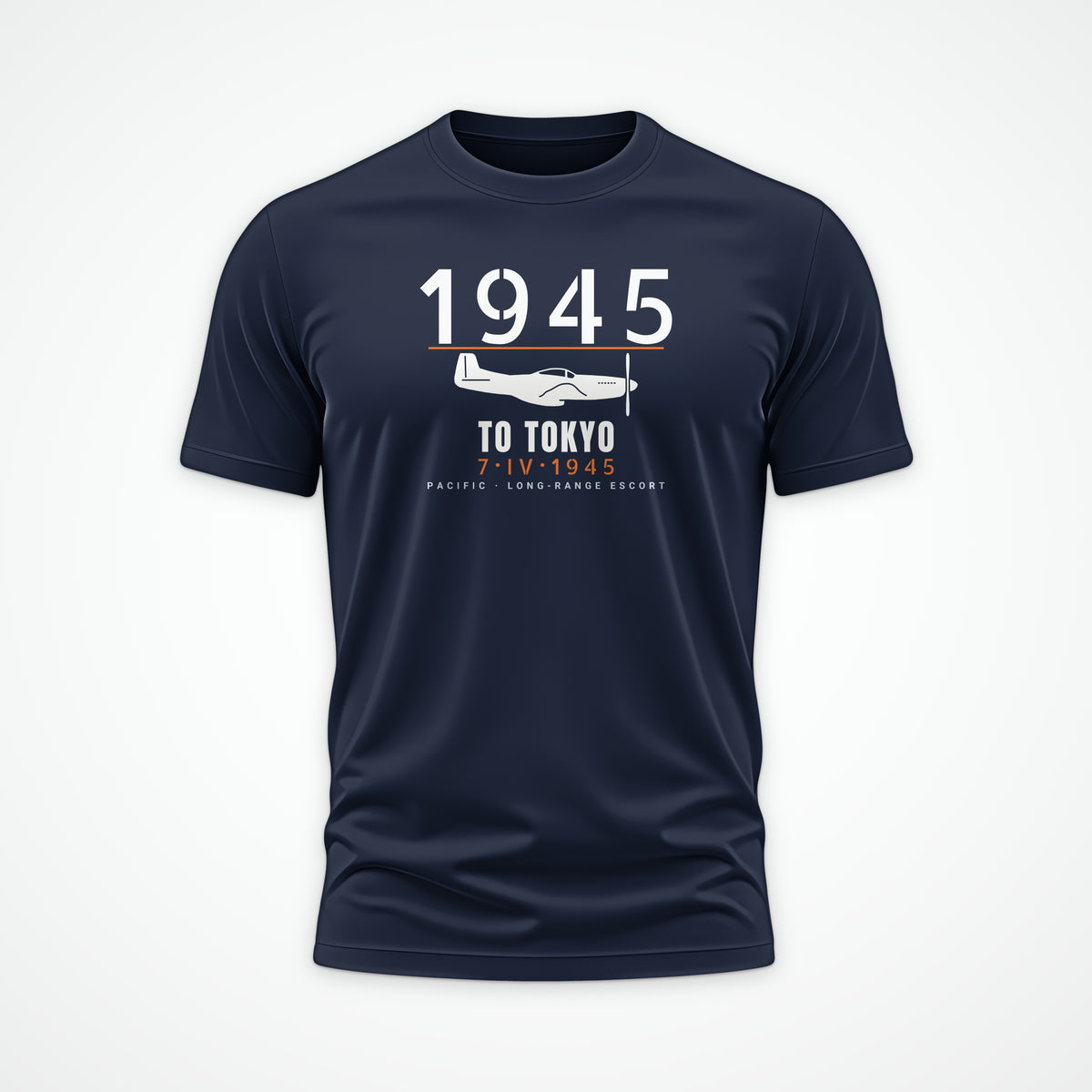 To Tokyo 1945 Escort Fighter Tee in Navy
